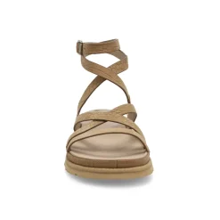 Golden Gaze Embossed Ankle Wrap Women